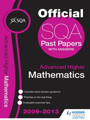 cover image of SQA Past Papers 2013 Advanced Higher Mathematics